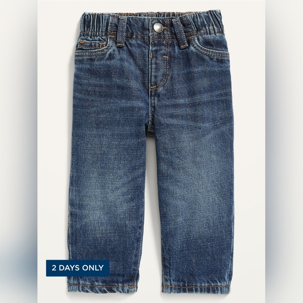 🆕️ Unisex Loose Non-Stretch Jeans for Baby